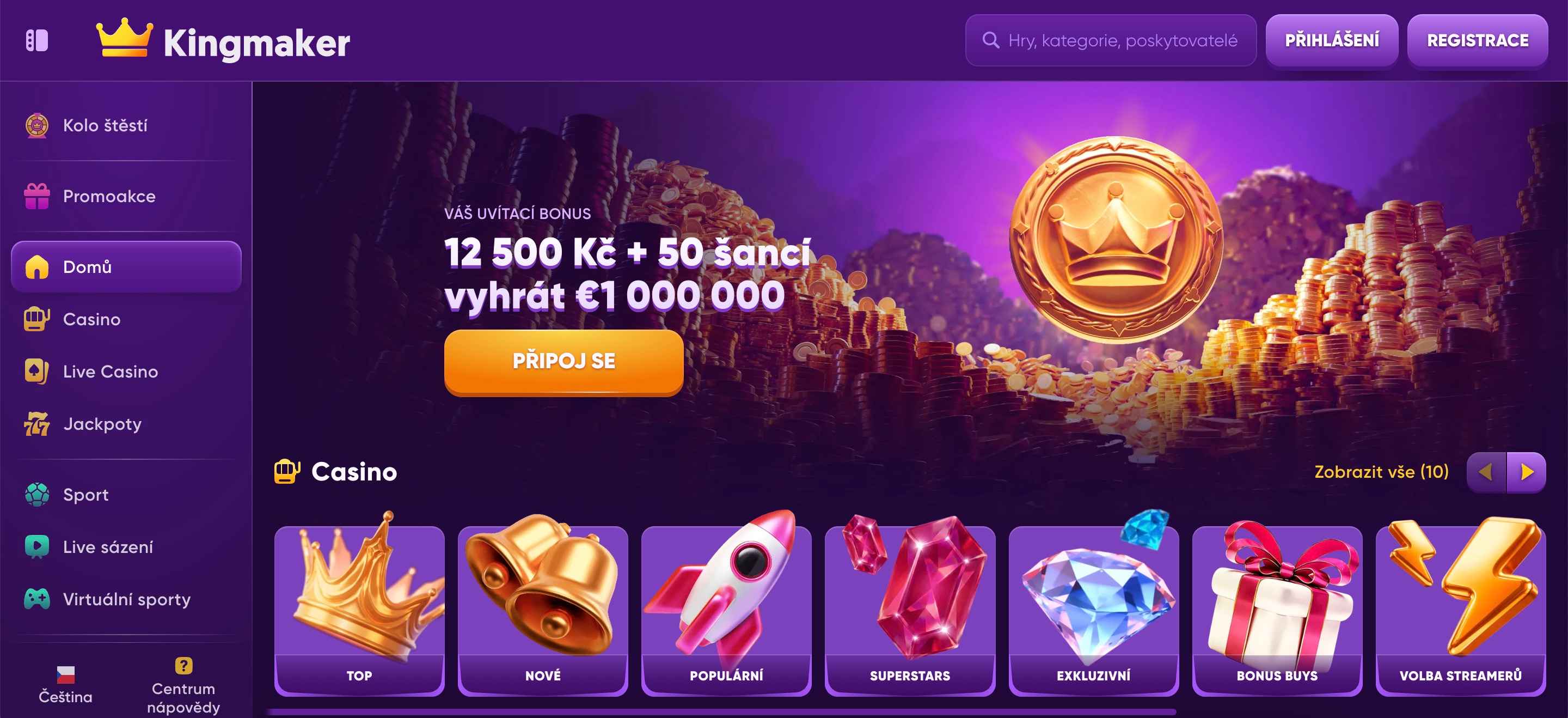 Kingmaker casino – recenze (2026)